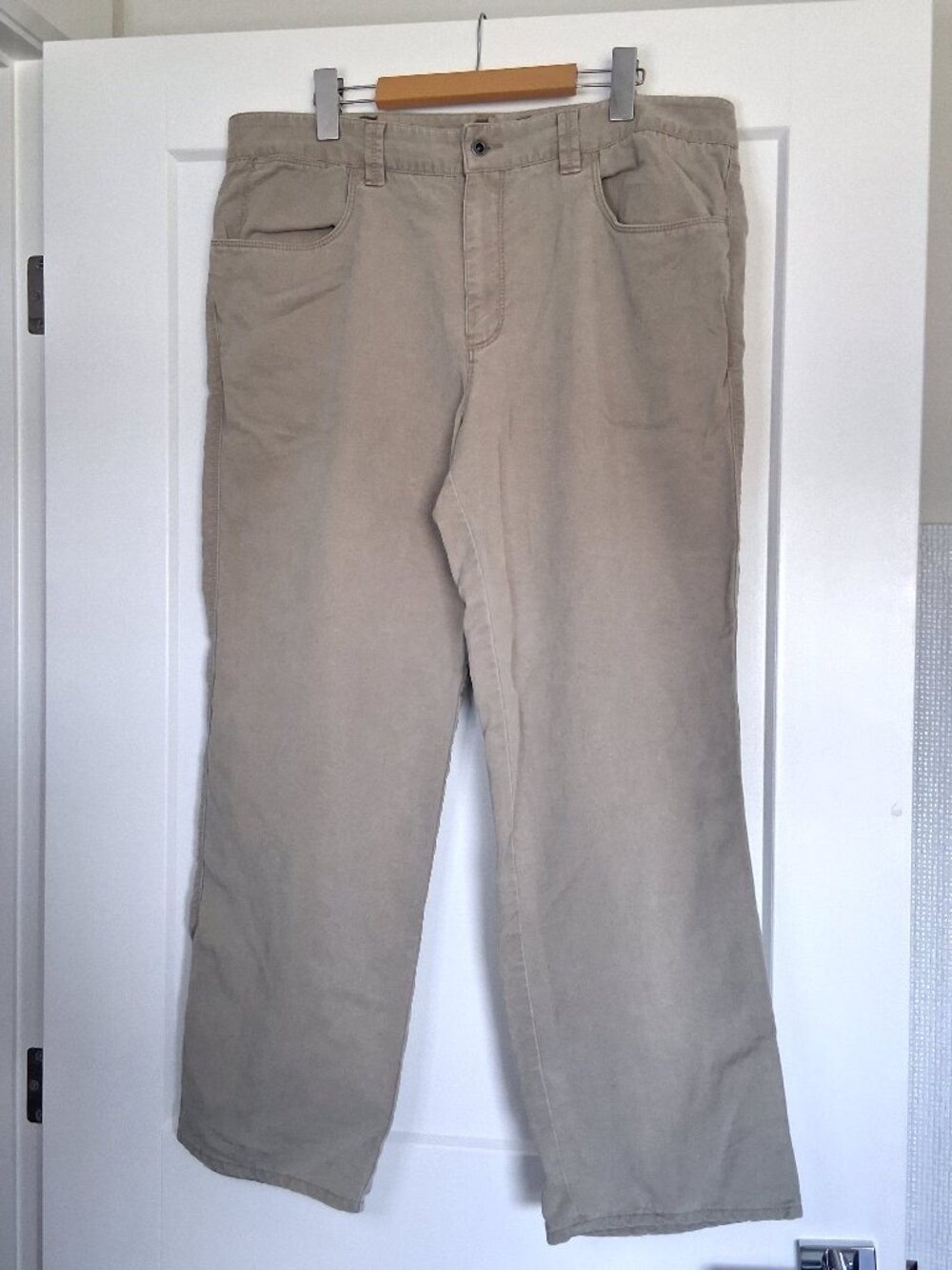 Tommy Bahama Mens 36x28 Beige Pants Tencel Cotton Casual Flat Front